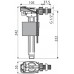 ALCAPLAST Napúšťací ventil bočný kovový závit pre keramické nádržky A16 1/2"
