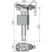 ALCAPLAST Napúšťací ventil bočný kovový závit pre plastové nádržky preds. moduly A160P-3/8