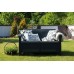 ALLIBERT CORFU LOVE SEAT Pohovka, 128 x 70 x 79cm, grafit/sivá 17197359