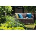 ALLIBERT CORFU LOVE SEAT Pohovka, 128 x 70 x 79cm, hnedá/béžová 17197359