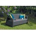 ALLIBERT CORFU LOVE SEAT MAX Pohovka, 182 x 70 x 79cm, grafit/sivá 17197959