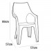 ALLIBERT DANTE Záhradná stolička s vysokým operadlom, 57 x 57 x 89 cm, grafit 17187057