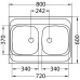 BAZÁR ALVEUS CLASSIC 40 celoplošný drez nerez, 800 x 600 mm 1009078 S OTVOROM!!