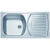 ALVEUS Basic 150 kuchynský drez satin, 780x435 mm, 1009158, otvor pro baterii viz. foto