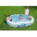 BESTWAY Family Pool Nafukovací bazén Morská lagúna, 262 x 157 x 46 cm 54118