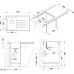ALVEUS CRYSTALIX 10 kuchynský drez, biela/satin, 860 x 540 mm, ľavý 1099634