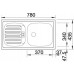BLANCO set FLEX MINI drez nerez 780 x 435 mm + MIDA batéria chróm