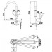 BLANCO set FLEX MINI drez nerez 780 x 435 mm + MIDA-S batéria chróm