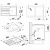 BLANCO set LIVIT 45 S Salto nerez kartáčovaný 860 x 500 mm + Daras batéria chróm