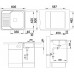 BLANCO set Tipo 45 S mini 3 1/2 nerez kartáčovaný 605 x 500 mm + MIDA batéria chróm