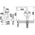 BLANCO set Tipo 45 S mini 3 1/2 nerez kartáčovaný 605 x 500 mm + MILA-S batéria chróm