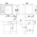 BLANCO set Tipo 45 S mini 3 1/2 nerez kartáčovaný 605 x 500 mm + MIDA-S batéria chróm