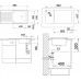 BLANCO set MAGNAT prírodný nerez 860 x 435 mm + BRAVON batéria chróm