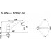 BLANCO set MAGNAT prírodný nerez 860 x 435 mm + BRAVON batéria chróm