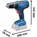 BOSCH GSB 18 V-21 Aku príklepový skrutkovač, 3×GBA 2.0Ah, GAX 18V-30, kufor, 06019H1100