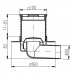 Podlahová vpusť bočná DN 50 (PVB50N-L1) nerez 100x100 mm, s golierom 411L