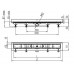 CHUDĚJ Lineárne plastový žľab BASIC 650 mm k stene s roštom BASIC, lesk CH-650B2