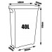 CURVER STYLE 40L Kôš na špinavú bielizeň 44,8 x 61,5 x 26,5 cm, krémový 00709-885