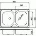 NOVASERVIS kuchynský drez 50 x 80 x 15 cm nerez tkaná štruktúra DR50/80TS