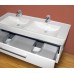 INTEDOOR NORDIC kúpeľňová skrinka 130 cm, závesná s umývadlom 130cm, biela NR 130D 01