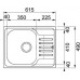 Franke Polar PXN 611-60, 615x490 mm, nerezový drez ,101.0286.040, otvory naproti sobě