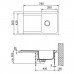 Franke Orion OID 611, 940x510 mm, tectonitový drez, biela 114.0288.541