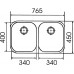 Franke Armonia AMX 120, 765x450 mm, nerezový drez 122.0120.019