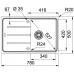 Franke Basic BFG 611-78, 780x500 mm, fragranitový drez, tmavo hnedá 114.0285.189