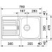 BAZÁR Franke Euroform EFN 614-78, 780x475 mm, nerezový drez 101.0286.017 OHNURÝ ROH!!