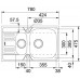 Franke Euroform EFN 651-78, 780x475 mm, nerezový drez 101.0250.587