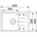 Franke Malta BSG 611-62, 620x435 mm, fragranitový drez, onyx 114.0395.129