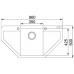 Franke Maris MRG 612 E, 960x500 mm, fragranitový drez, sivý kameň 114.0250.572
