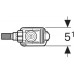 GEBERIT Napúšťací ventil typ 333, bočné prívod vody, 3/8 a 1/2 ", spojka z plastu 136.702.