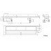 CORNER 77 nerezový kanálik s roštom pre obklad, k stene 770x130mm