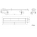 FLOW 67 nerezový kanálik s roštom pre obklad, do priestoru 670x150mm