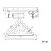 TRIANGL nerezový kanálik s krycím roštom, k stene 293x293mm