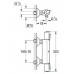 GROHE Grohtherm 1000 termostatická sprchová batéria, chróm, 34143000