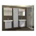 INTEDOOR tendenza rohová skrinka s umývadlom pravá 89x57 cm biela TD 89 P 01