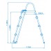 INTEX rebrík do bazéna výšky od 91 do 107 cm, 28072