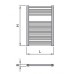ISAN LINOSIA elektro kúpeľňový radiátor biela (RAL 9010) 730/600 DLIN 0730 0600 02