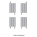 ISAN LINOSIA kúpeľňový radiátor biela (RAL 9010) 1765/500 DLIN 1765 0500 02