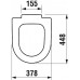 Jika DEEP BY WC Sedátko bez poklopu s oceľovými úchytkami antibakte - biela H8932823000631
