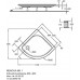 KERAMAG Renova Nr. 1 sprchová vanička čtvrtkruhová 90 x 90 cm 652210