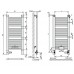 Kermi Credo kúpelňový radiátor BH 1892x35x471mm QN788, strieborná lesklá