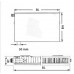 Kermi Therm X2 Plan-V deskový radiátor 11 500 / 3000 PTV110503001L1K