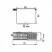 Kermi panelový radiátor Plan - VM so stredovým pripojením 33 600/1600 PTM330601601L1K