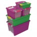 KIS BI BOX S 11L 36,5x26x19cm fialový/transparent