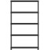 KIS PLUS 120/5 regál 187x120x40 cm, čierna 9502