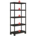 KIS PLUS TRIBAC 90/5 regál 182x90x45 cm, čierna 9933
