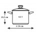 LAMART PRESTIGE Nerezový hrniec LTSS2413, 240 mm, 6,1 l, so sklenenou pokrievkou, 42000344